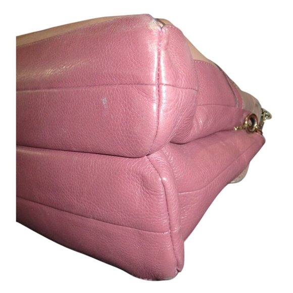 COACH 2013 Madison Pinnacle Pink Exotic Lizard Nubuck Leather Flap Legacy Bag - Picture 11 of 15